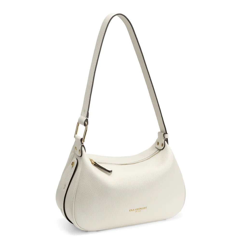 Borsa Nannini Firenze 100% pelle Linea KEIRA MEDIA 18677 Bianca - Pelletteria Domizio