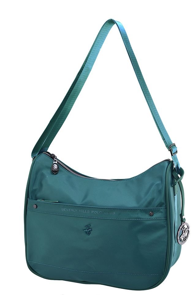 BORSA TRACOLLA IN TESSUTO BEVERLY HILLS POLO CLUB Art. 3530 Petrolio - Pelletteria Domizio