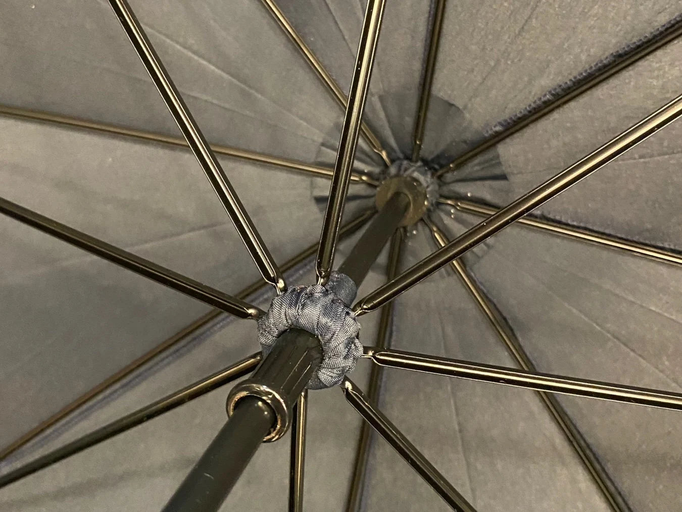 Ombrello Uomo classico modello Spillo manico in Canna di Bambù colore blu