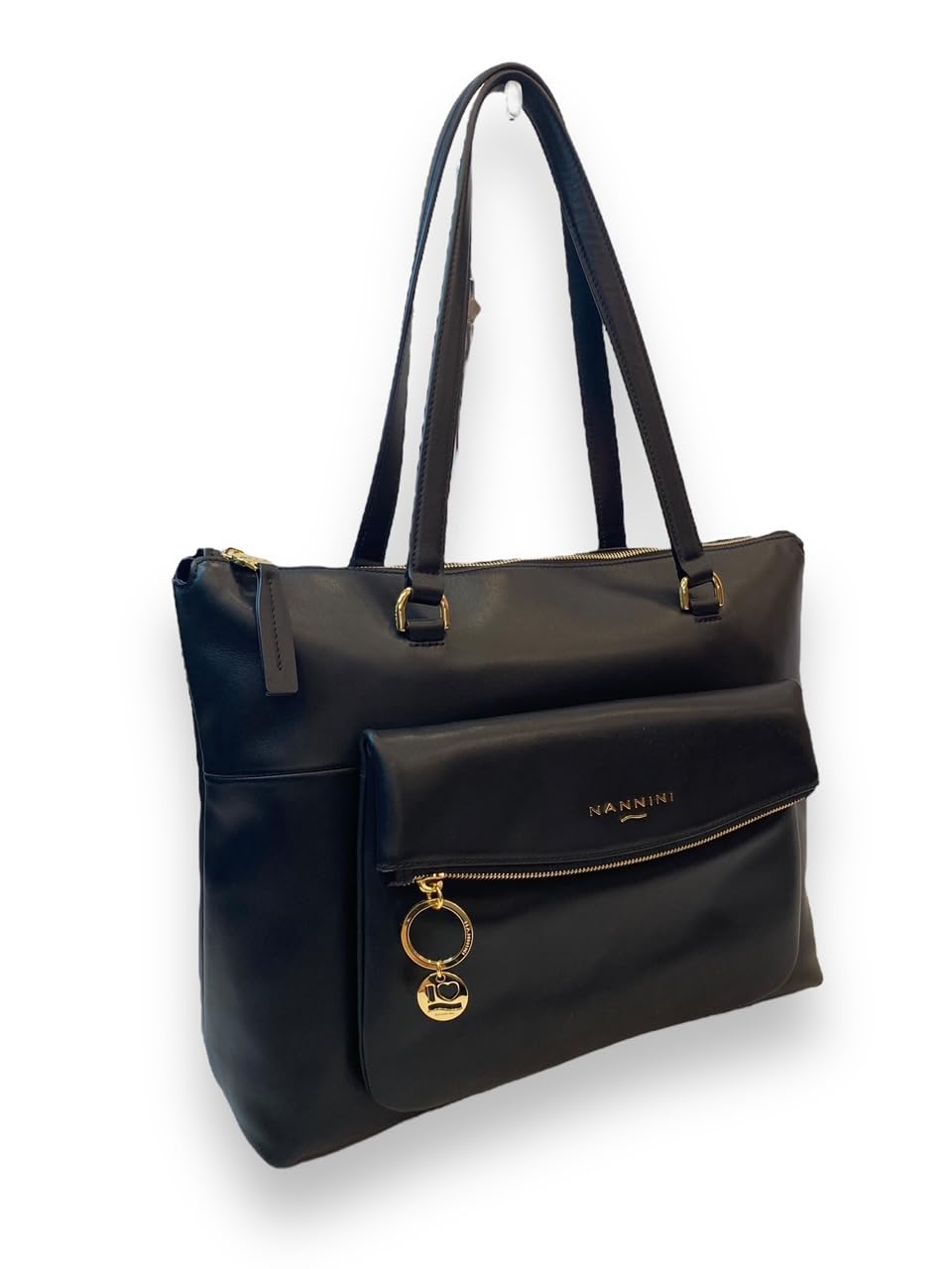 Nannini Firenze Borsa shopper 100% pelle Linea JAMIE art. 17205F (Nero) - Pelletteria Domizio