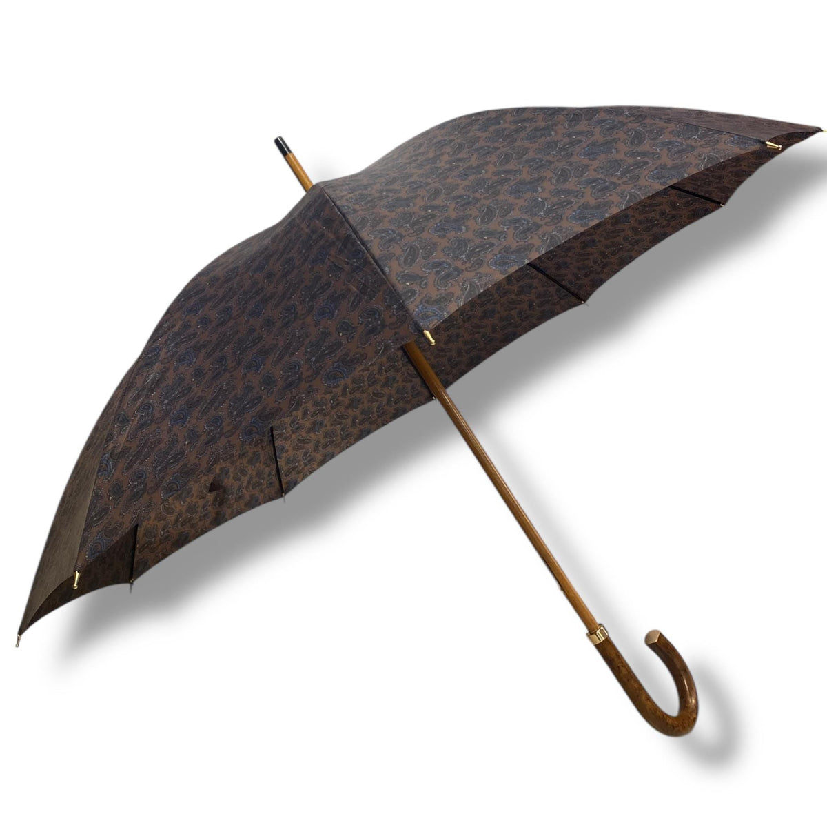 Ombrello classico manico in Canna di Malacca 10 Stecche tessuto Nylon - Pelletteria Domizio