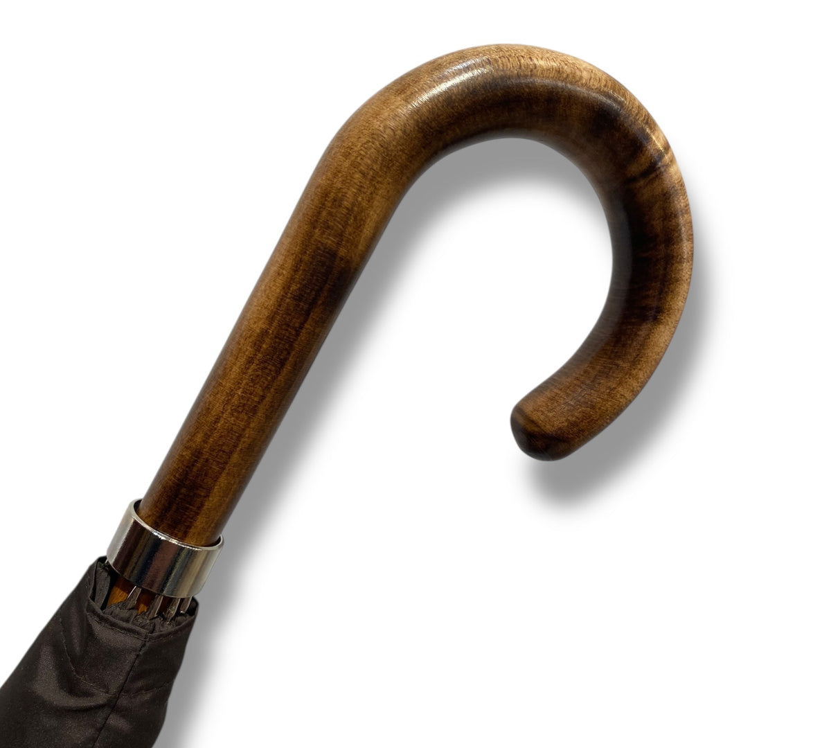 Ombrello uomo Classico manico in legno di Melo 10 stecche colore Marrone Lavorazione Artigianale Ombrelli Domizio Made in Italy - Pelletteria Domizio