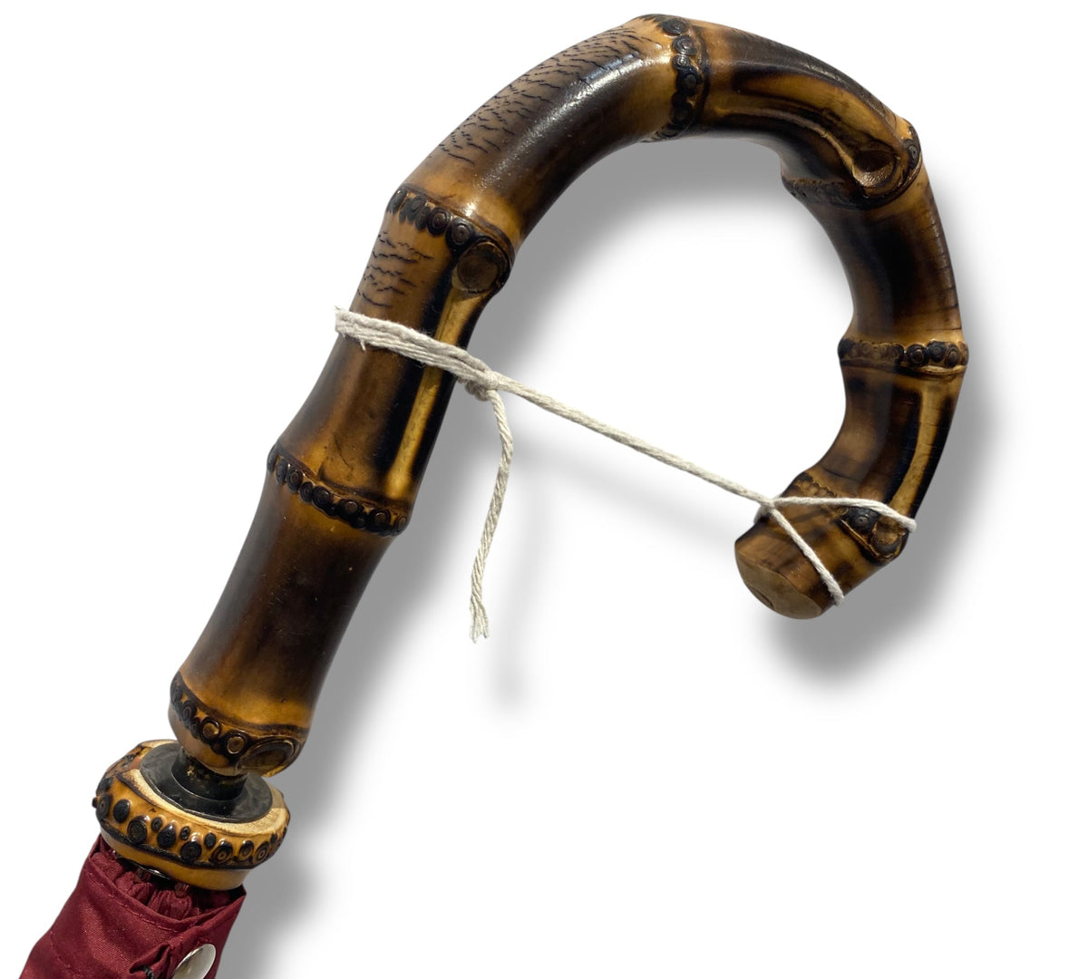 Ombrello uomo classico modello Spillo con manopola in Canna di Bambù lavorazione Artigianale Made in Italy Ombrelli Domizio dal 1989 - Pelletteria Domizio