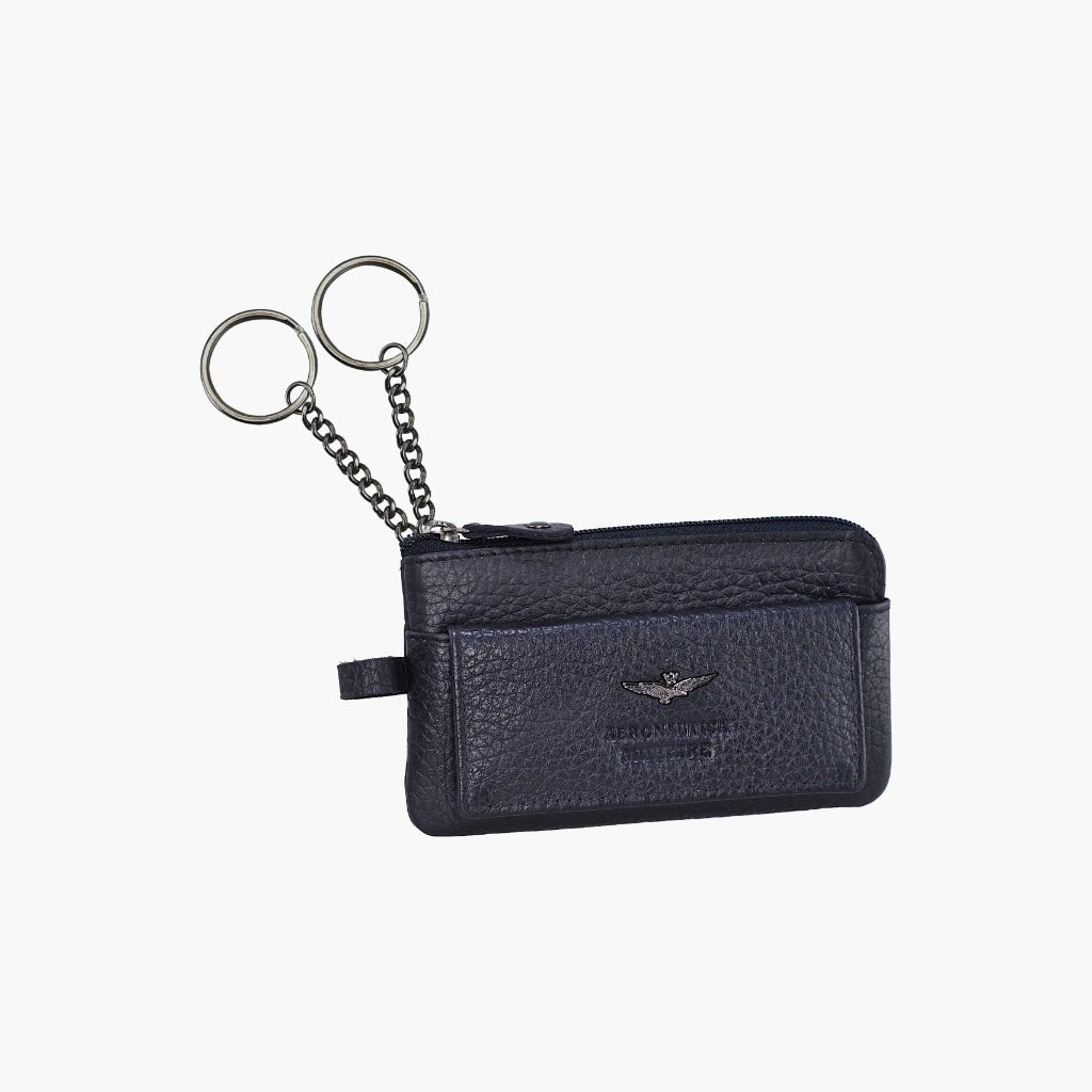 Portachiavi con zip in pelle Soft Am 189 - Pelletteria Domizio