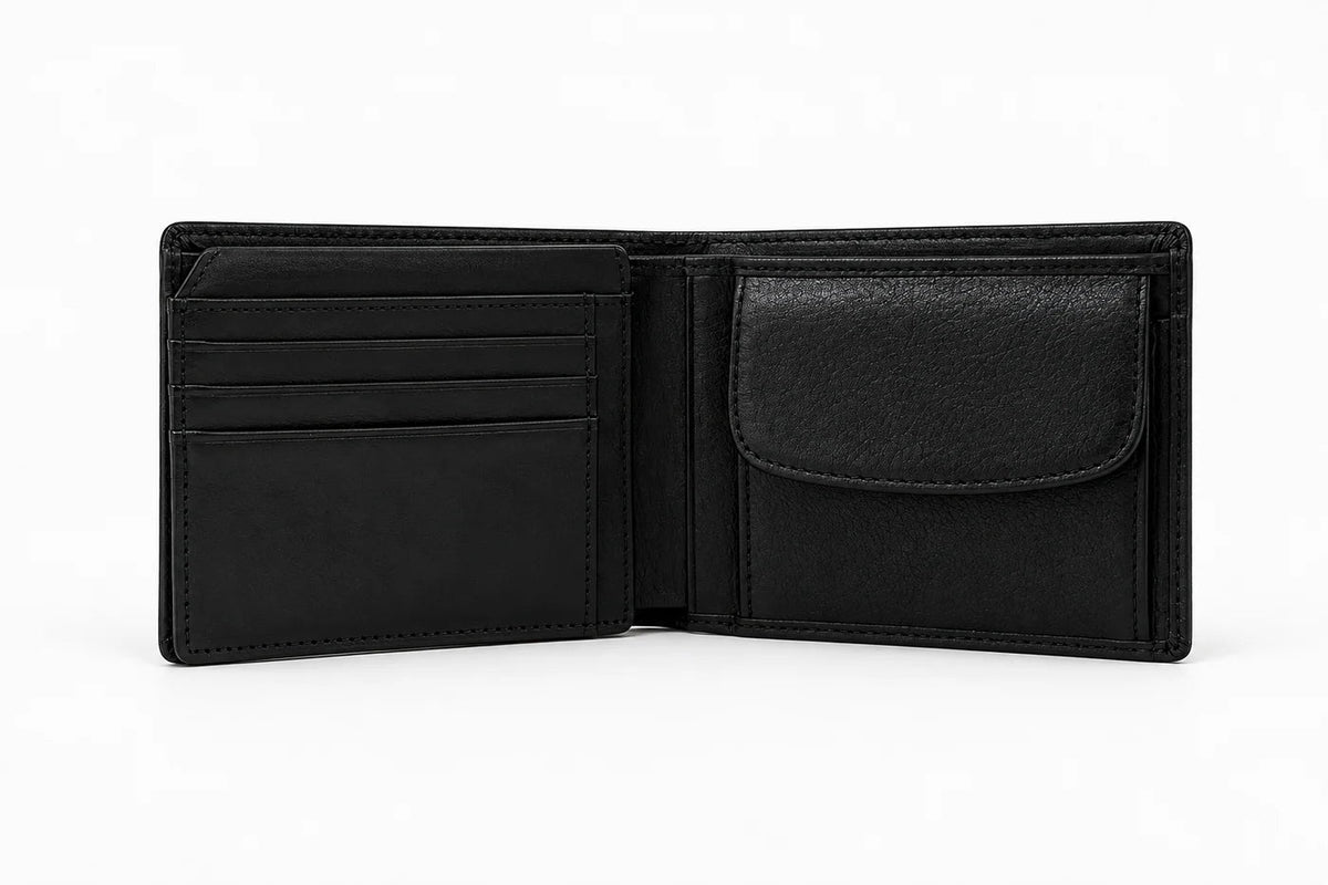 Portafoglio uomo Nannini Firenze 100% pelle - Nero - Pelletteria Domizio