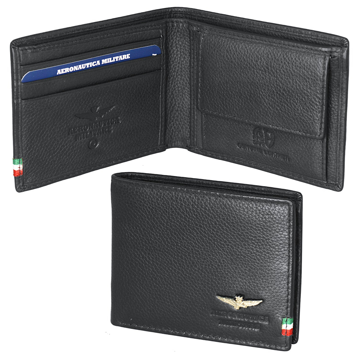 Portafoglio uomo porta spicci in pelle linea Flag AM 101 - Pelletteria Domizio