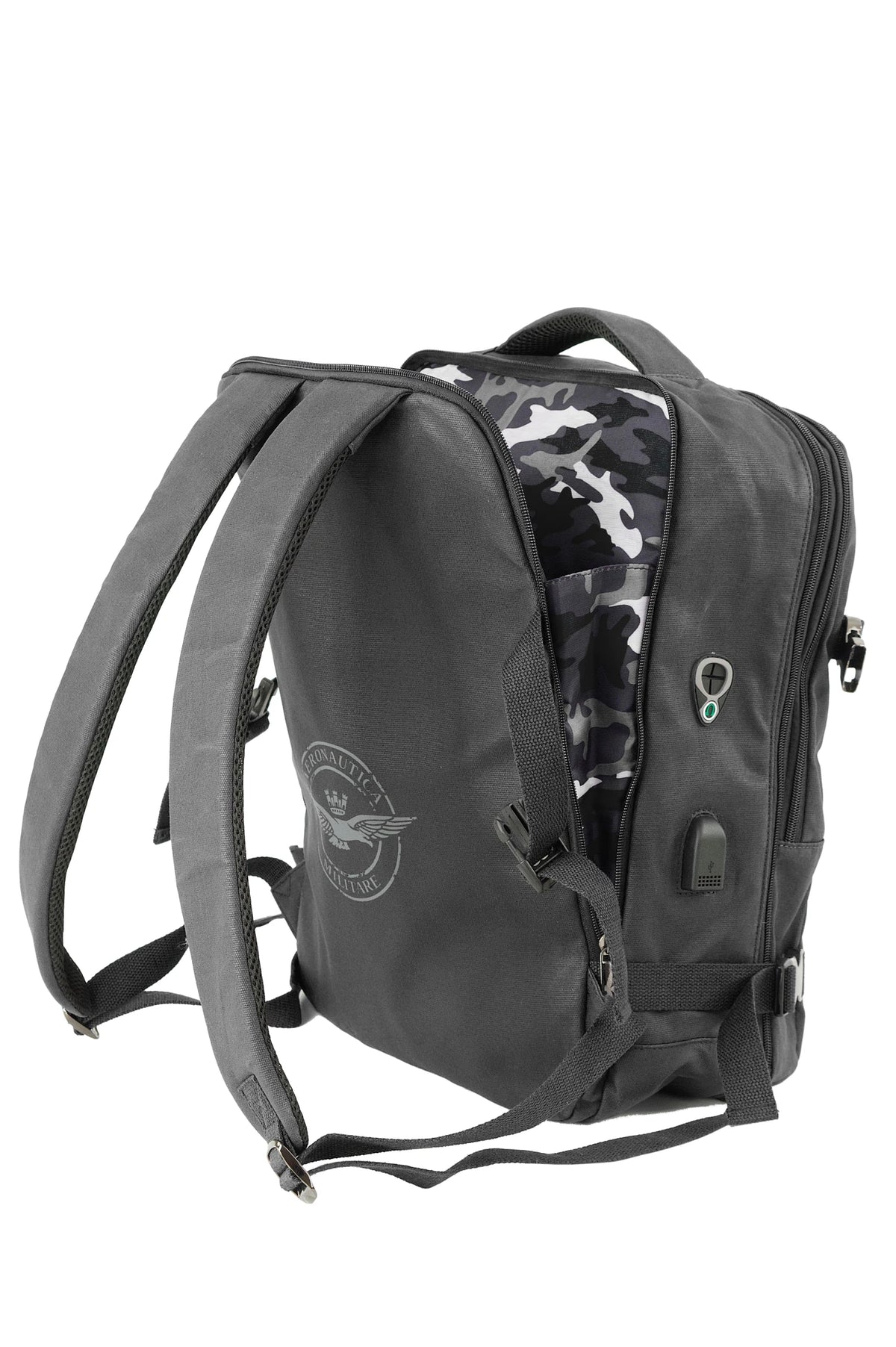 Zaino porta PC espandibile in canvas linea New City AM543 - Pelletteria Domizio
