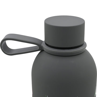 BORRACCIA IN ACCIAIO INOX GRIGIA SOFT TOUCH DOPPIA PARETE 500 ML TEXTURE FRECCE TRICOLORI art. AMFT0931GR