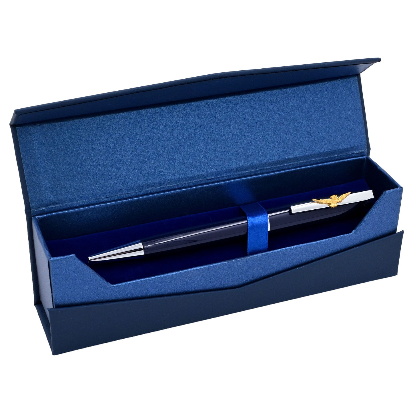 PENNA A SFERA BLU NAVY IN METALLO AERONAUTICA MILITARE IN ASTUCCIO RIGIDO art. AM0820
