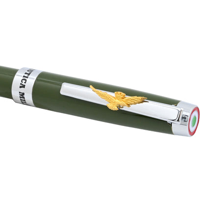 PENNA ROLLER VERDE IN METALLO AERONAUTICA MILITARE IN ASTUCCIO RIGIDO art. AM0825