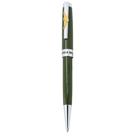 PENNA A SFERA VERDE IN METALLO AERONAUTICA MILITARE IN ASTUCCIO RIGIDO art. AM0824