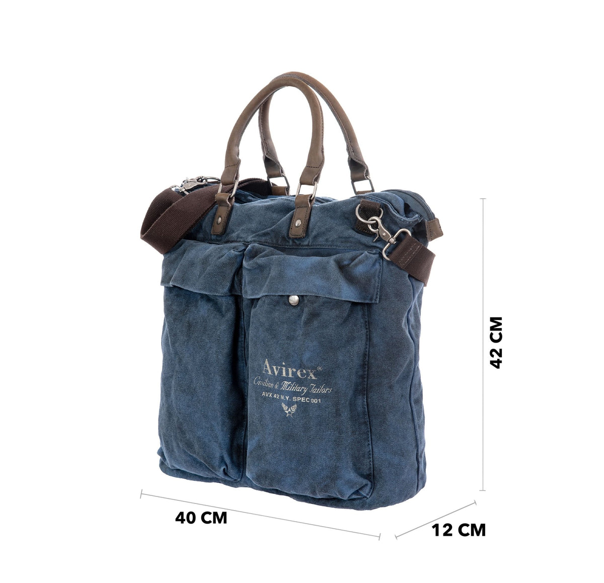 140506 Borsa Viaggio / Lavoro con Tracolla Blu Cod. Articolo: CNV0A-500 - Pelletteria Domizio