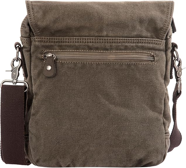 Avirex, 140506 Borsello da uomo grande con tracolla e finiture in vera pelle Verde CNV0C