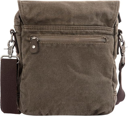 Avirex, 140506 Borsello da uomo grande con tracolla e finiture in vera pelle Verde CNV0C