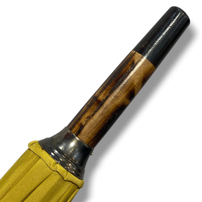 Ombrello Bastone intero in legno di Ickory tigrato 10 Stecche - Lavorazione artigiamnale Ombrelli Domizio dal 1989 Made in Italy