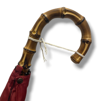 Ombrello manico in Canna di Bambù montato a collo d’oca asta  10 Stecche lavorazione Artigianale Ombrelli Domizio dal 1989 Made in Italy