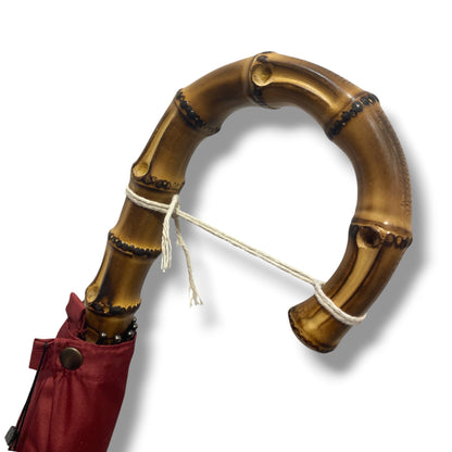 Ombrello manico in Canna di Bambù montato a collo d’oca asta  10 Stecche lavorazione Artigianale Ombrelli Domizio dal 1989 Made in Italy