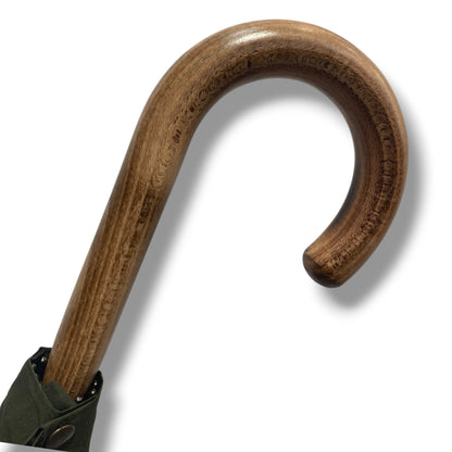 Ombrello Bastone intero in legno di Melo 10 Stecche - Lavorazione artigiamnale Ombrelli Domizio dal 1989