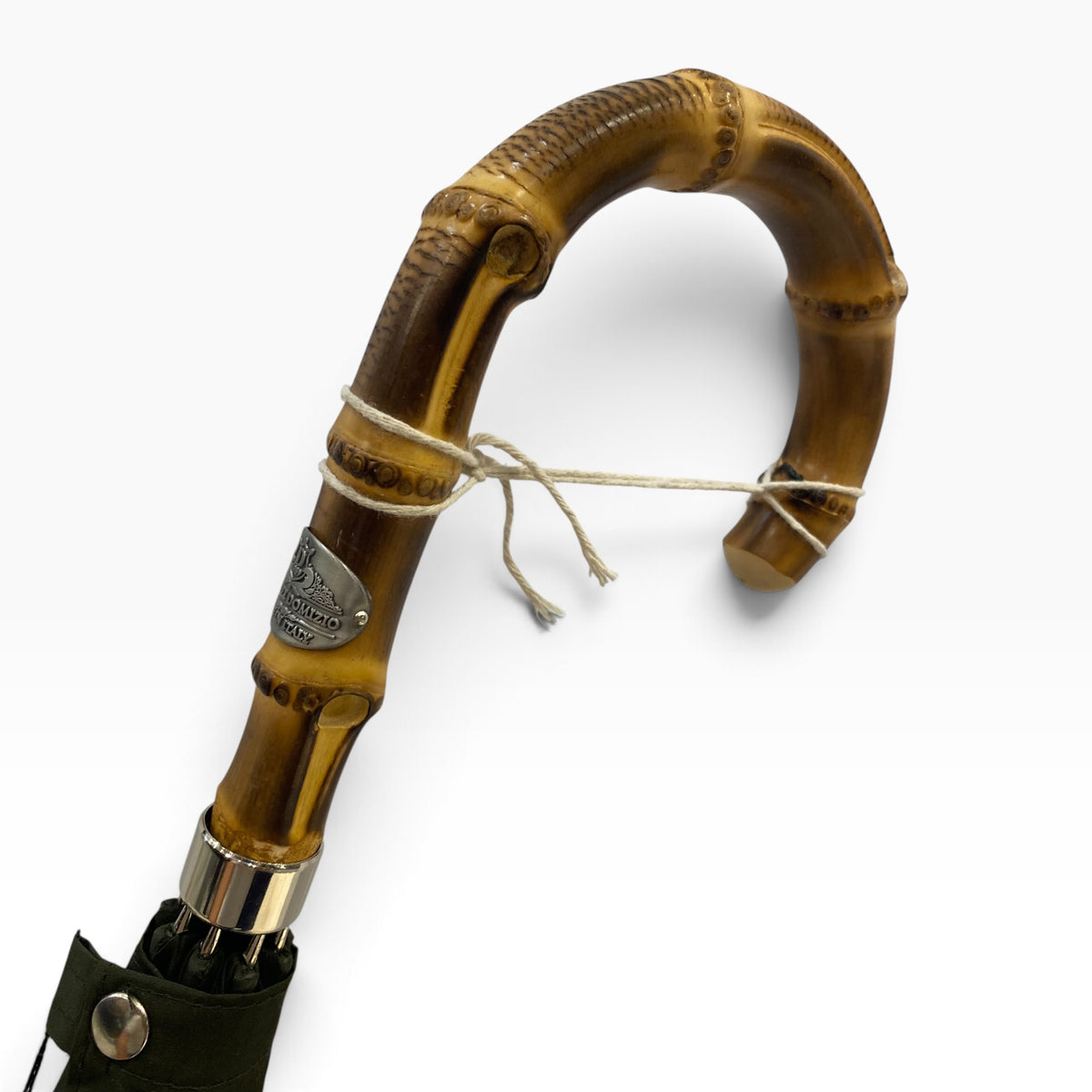 Ombrello uomo classico modello Spillo con manopola in Canna di Bambù