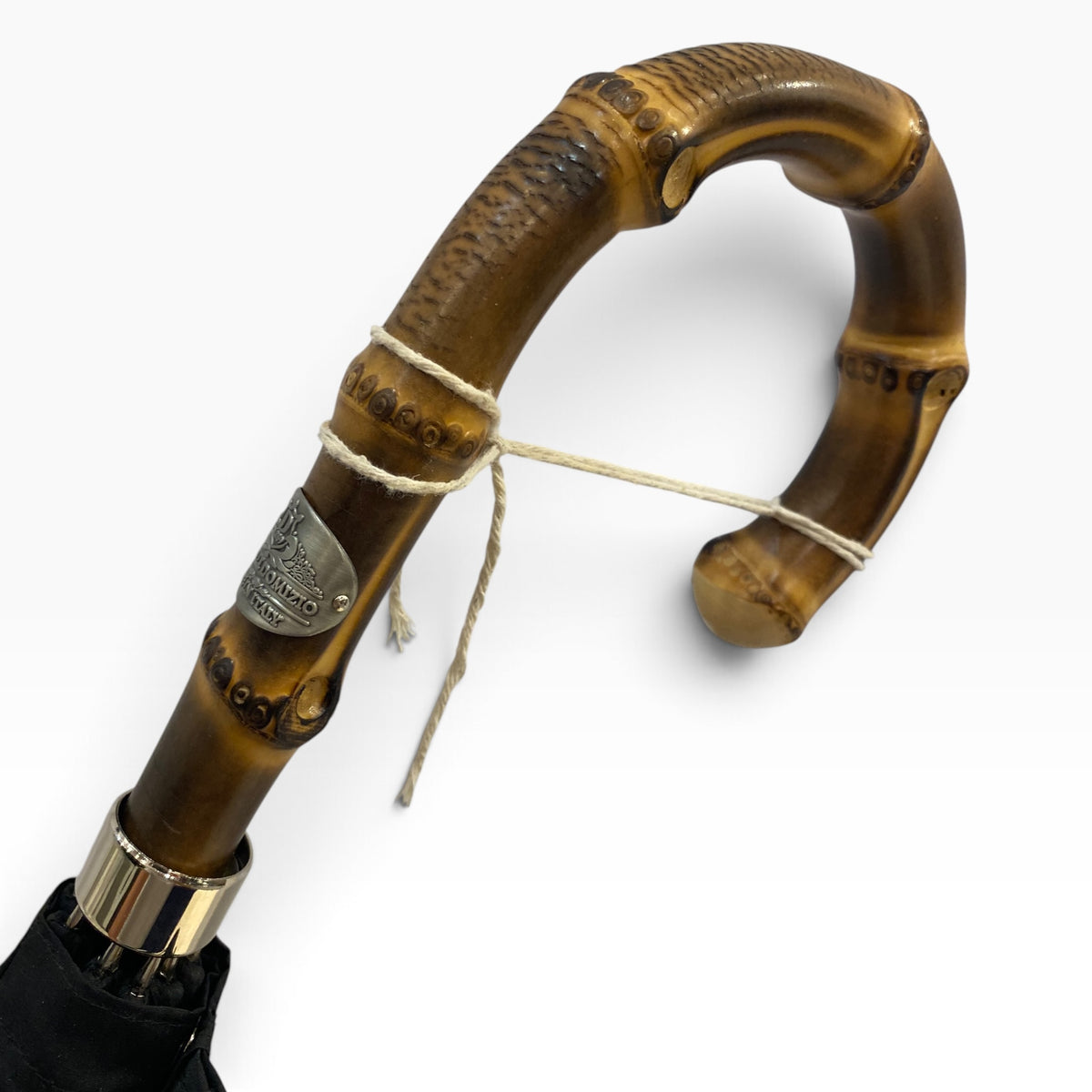Ombrello uomo classico modello Spillo con manopola in Canna di Bambù
