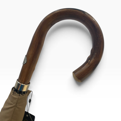 Ombrello uomo Classico manico in legno di Congo 10 stecche colore Sabbia