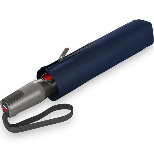 Ombrello tascabile Knirps T.400 Duomatic Uni - apertura e chiusura automatica - antivento - Blu scuro