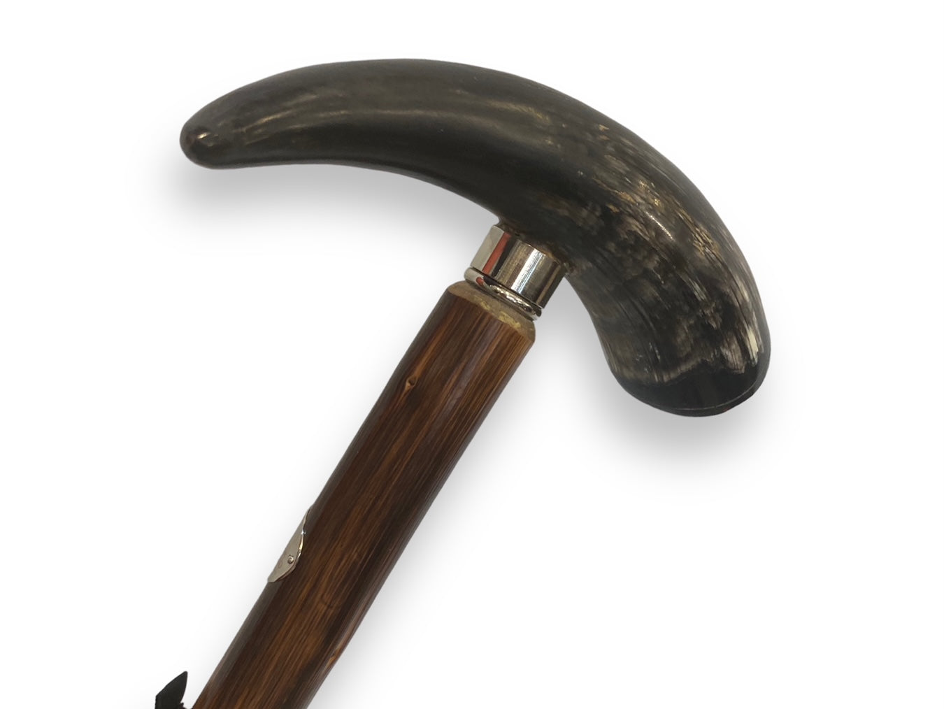 Ombrello con manopola in coda di corno bastone in legno Castagno lavorazione artigianale Ombrelli Domizio dal 1989 Made in Italy