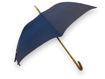 Umbrella Whole stick in hazelnut wood, horn tip Handcrafted Domizio umbrellas since 1989