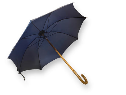 Umbrella Whole stick in hazelnut wood, horn tip Handcrafted Domizio umbrellas since 1989