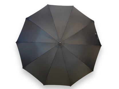 Full stick umbrella made of hickory wood 10 ribs "brindle" craftsmanship Domizio umbrellas since 1989