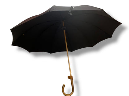 IL Gigante della Pioggia BIG manico in Castagno 10 stecche fibra di carbonio Lavorazione artigianale Ombrelli Domizio dal 1989 Made in Italy