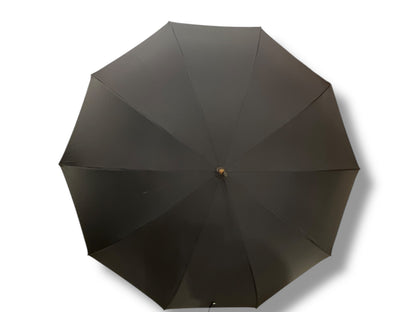 IL Gigante della Pioggia BIG manico in Castagno 10 stecche fibra di carbonio Lavorazione artigianale Ombrelli Domizio dal 1989 Made in Italy