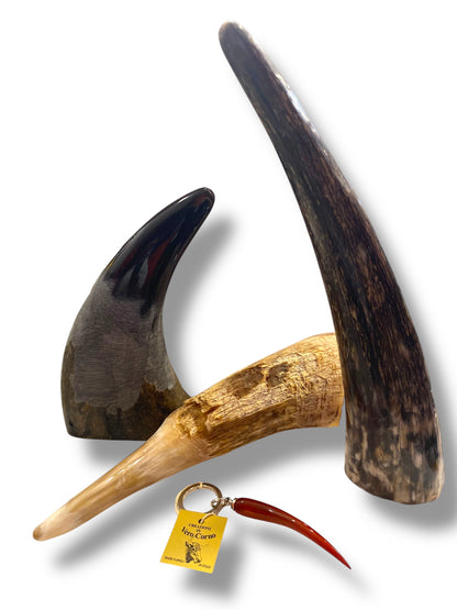 Portachiavi in vero corno di Bufalo lavorazione artigianale Ombrelli Domizio dal 1989 Made in Italy