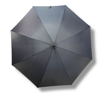 Ombrello classico manico in Legno di Castagno tessuto Nylon lavorazione artigianale Ombrelli Domizio dal 1989 made in Italy F3