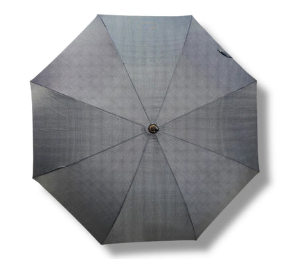 Ombrello classico manico in legno di Castagno tessuto Nylon lavorazione artigianale Ombrelli Domizio dal 1989 made in Italy F2