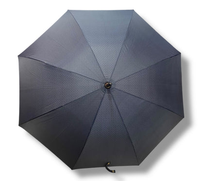 Ombrello classico manico in legno di Castagno tessuto Nylon lavorazione artigianale Ombrelli Domizio dal 1989 made in Italy F1