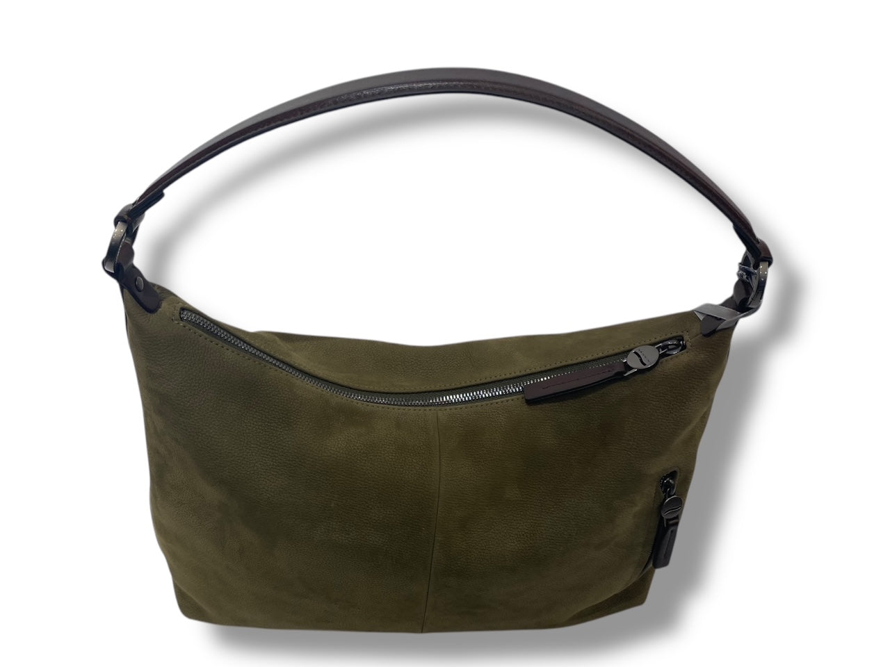 Nannini Firenze Borsa Donna 100% Pelle con tracolla Linea ASIA 18458A - Colore : Bottiglia/Bruciato