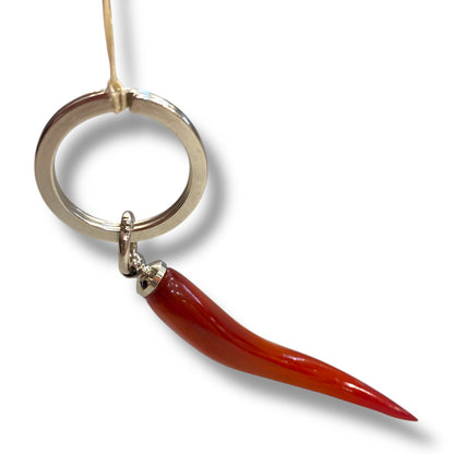 Portachiavi in vero corno di Bufalo lavorazione artigianale Ombrelli Domizio dal 1989 Made in Italy