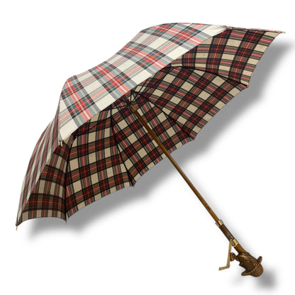 Ombrello Classico manico in vetroresina effetto legno Sherlock Holmes lavorazione artigianale Ombrelli Domizio