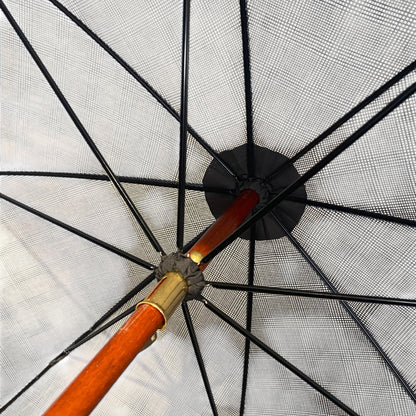 Ombrello classico manico in Canna di Malacca  tessuto Nylon lavorazione artigianale Ombrelli Domizio dal 1989 made in Italy F2