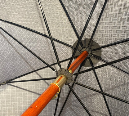 Ombrello classico manico in Canna di Malacca tessuto Nylon lavorazione artigianale Ombrelli Domizio dal 1989 made in Italy F1