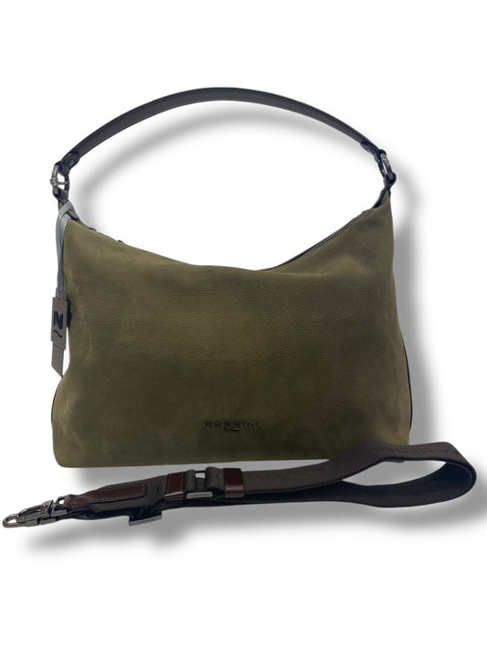 Nannini Firenze Borsa Donna 100% Pelle con tracolla Linea ASIA 18458A - Colore : Bottiglia/Bruciato