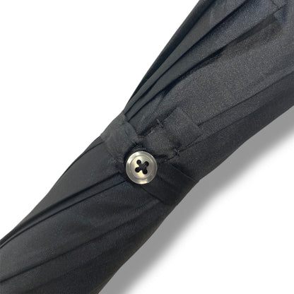 Ombrello Artigianale, manico in legno di Frassino - colore Nero Ombrelli Domizio dal 1989 Made in Italy