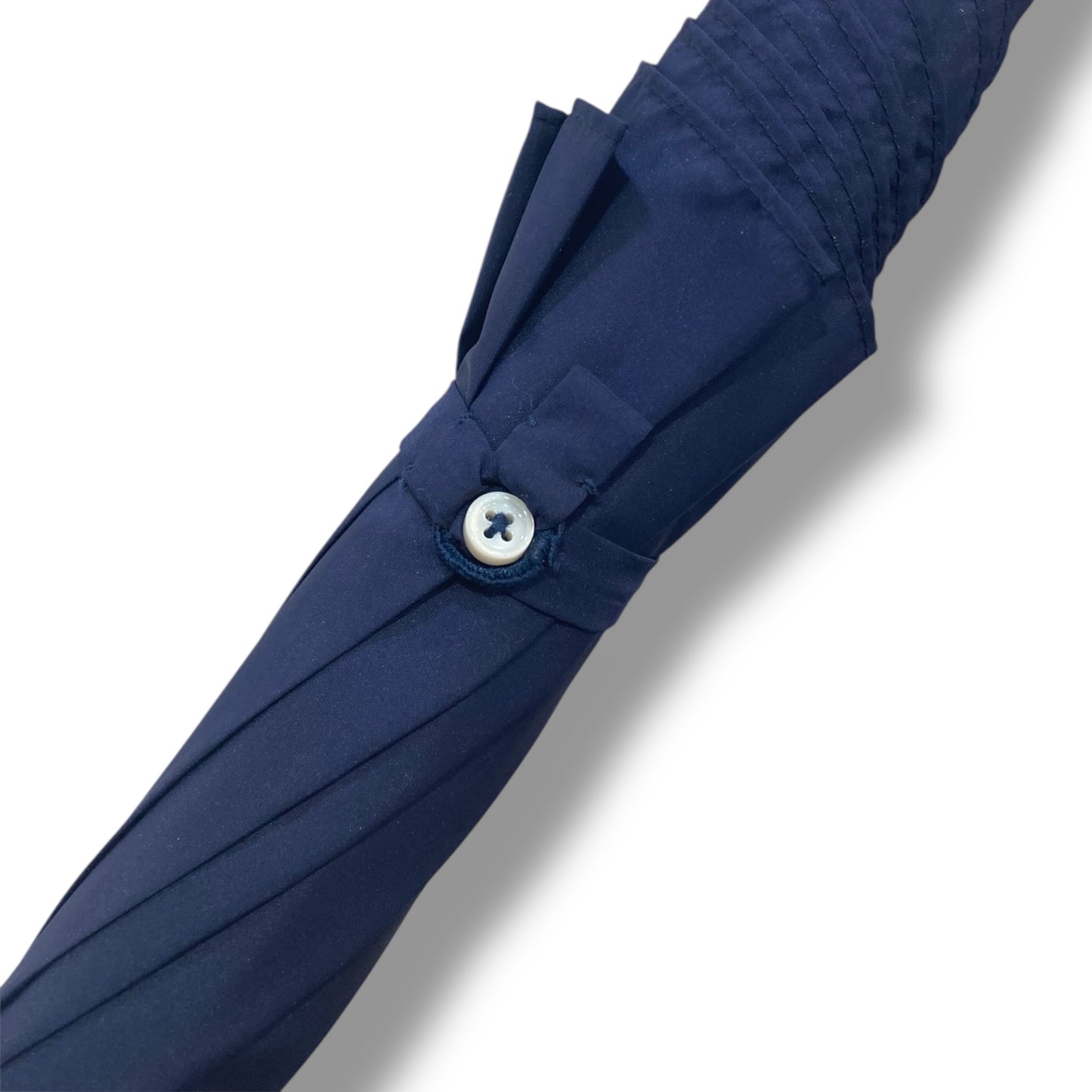 Ombrello classico manico in radice di Frassino, colore Blu lavorazione Artigianale Ombrelli Domizio dal 1989 Made in Italy