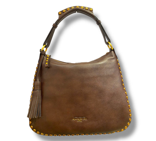 Nannini Firenze BORSA 100% PELLE LINEA IRMA ART. 18755 Cuoio