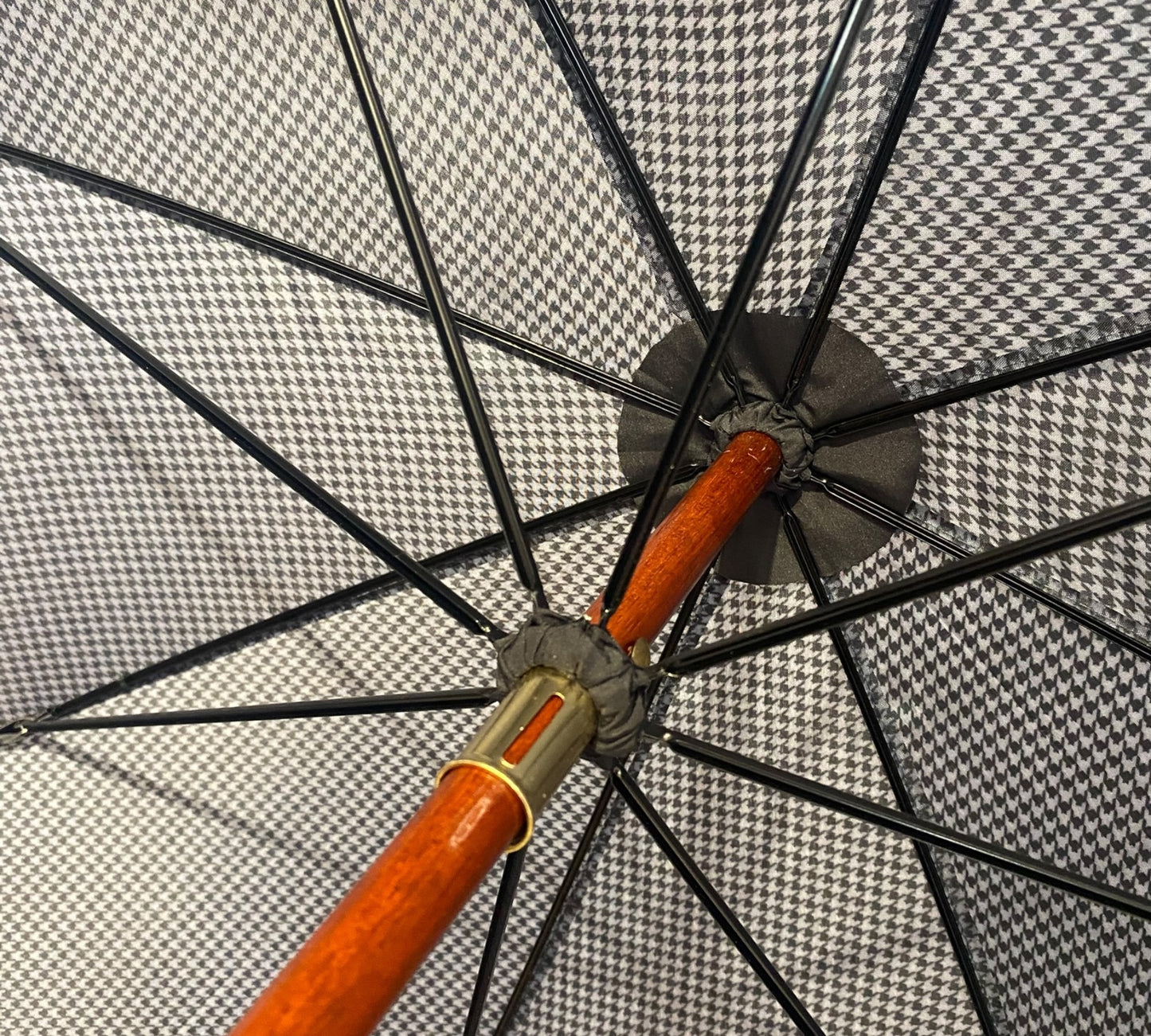 Ombrello classico manico in Canna di Malacca tessuto Nylon lavorazione artigianale Ombrelli Domizio dal 1989 made in Italy F3