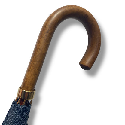 Ombrello classico manico in Canna di Malacca  tessuto Nylon lavorazione artigianale Ombrelli Domizio dal 1989 made in Italy F2