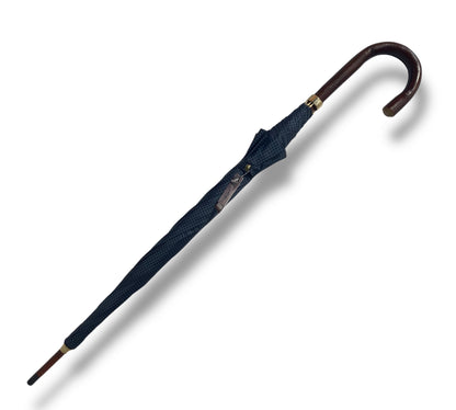 Ombrello classico manico in Legno di Castagno tessuto Nylon lavorazione artigianale Ombrelli Domizio dal 1989 made in Italy F3