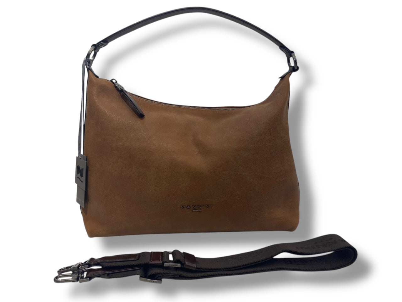 Nannini Firenze Borsa Donna 100% Pelle con tracolla Linea ASIA 18458A - Colore : Cuoio/Bruciato