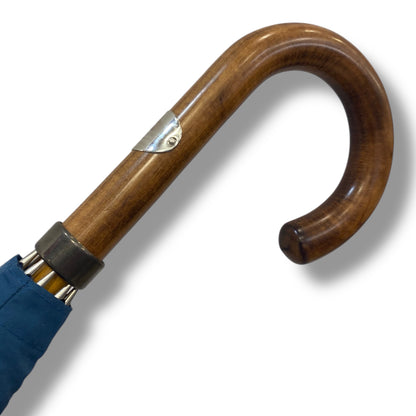 Ombrello Artigianale, manico in legno di Mapel- colore Verde petrolio Ombrelli Domizio dal 1989 Made in Italy